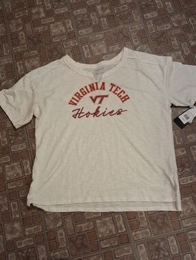 Virginia Tech Hookies Cream Short Sleeve Graphic Tee Size Xlarge